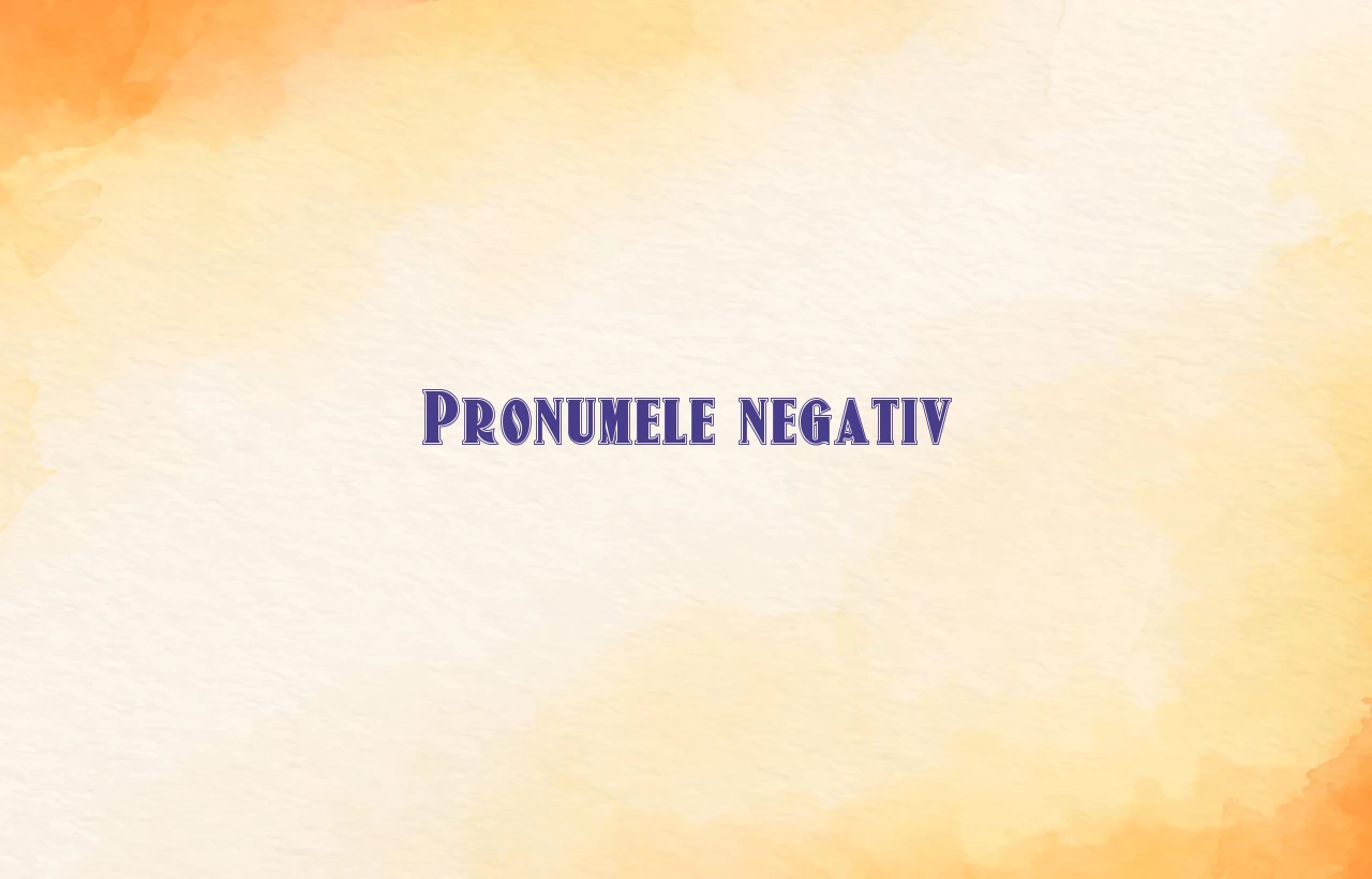 pronumele negativ