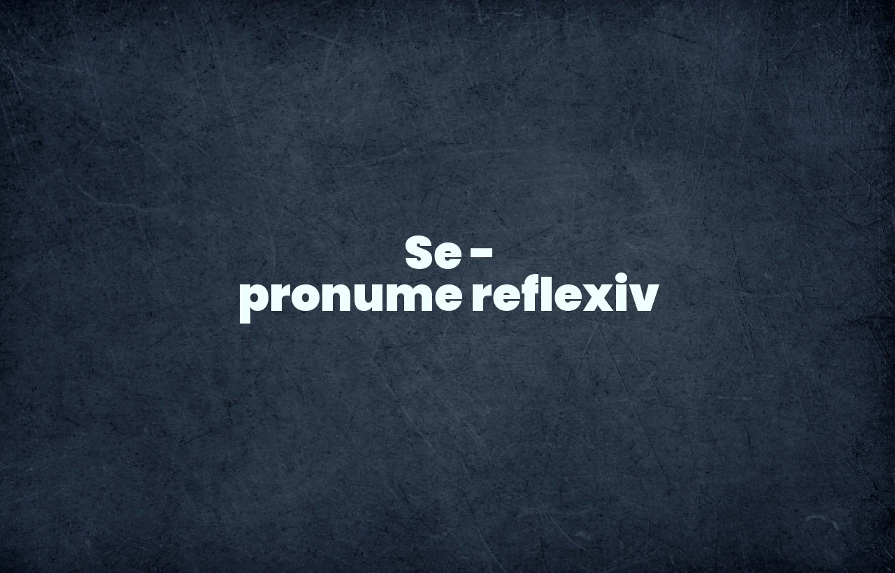 se pronume reflexiv